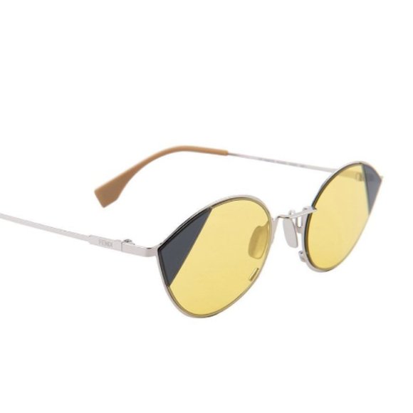 AUTHENTIC Fendi Cat Eye Yellow Sunglasses $515